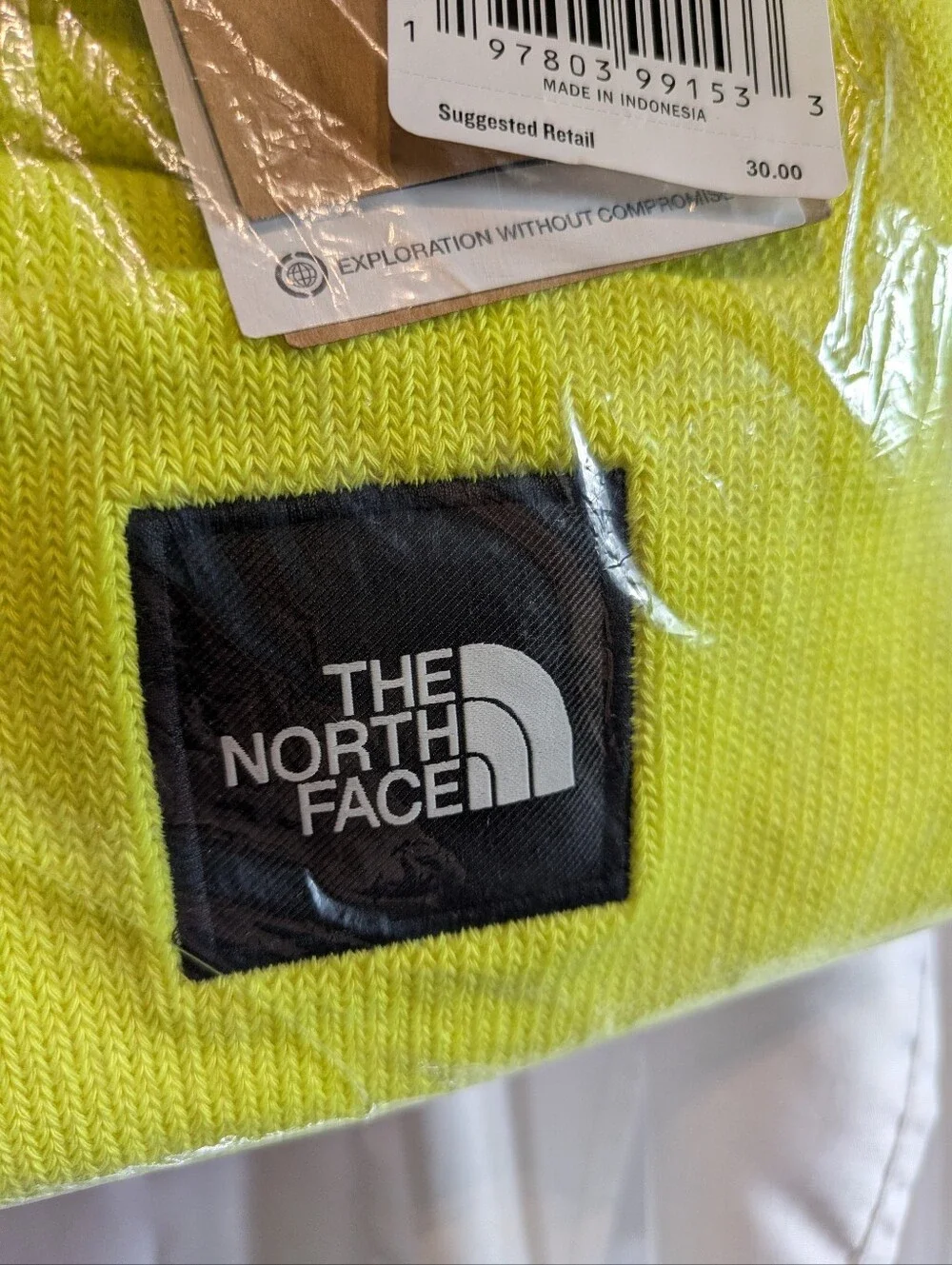 E3 The North Face Big Box Beanie Fizz Lime Green Neon OSFM NWT $30